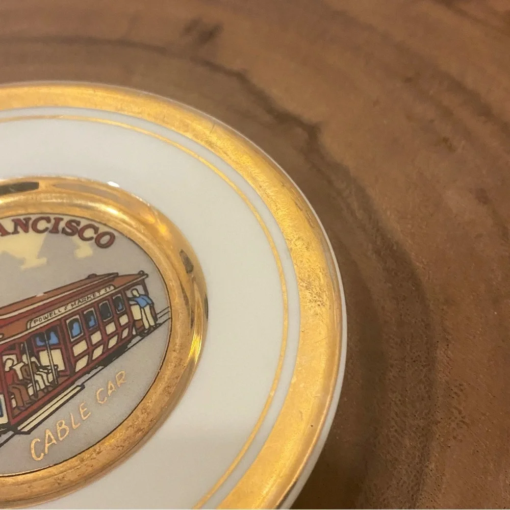 Vintage San Francisco cable car small trinket dish ring holder made in Japan‎